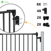 Barriere de securite cheminee pliable 3.75M 6 panneaux noir - voonot.com