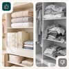 Lot de 6 Sacs de Rangement Drap de Lit Pliable 38,5x33x12cm Beige - voonot.com
