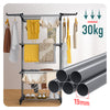 Sechoir a linge etendoir 4 niveaux 126x63x170cm noir-gris - voonot.com