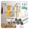 Sechoir a linge etendoir 4 niveaux 126x63x170cm gris-blanc - voonot.com