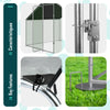 Enclos poulailler en metal galvanise et grillage avec bache PE 200x200x200cm - voonot.com