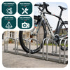 Ratelier range velo acier mural et sol 6 vélos - voonot.com