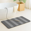 Lot de 2 Tapis de Bain Antidérapant chenille microfibre 60x90cm gris - voonot.com