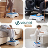 Marche pied antiderapant salle de bain empilable 43x33x11cm PP EVA bleu - voonot.com