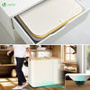 Panier a linge pliable 145L avec sac intérieur cadre bambou et couvercle beige - voonot.com
