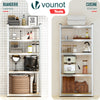Etagères de rangement charge lourde robuste à 5 niveaux 70x30x150cm - voonot.com
