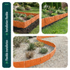 Lot de 175 pcs Bordure de jardin imitation pierre facile a installer 26.7m terracotta - voonot.com