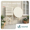 Set de Bistro en metal 1 table 2 chaises Crème - voonot.com