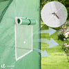 Serre de jardin hivernage murale adossee avec bache PE 200x100x180cm vert - voonot.com