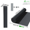 Canisse PVC brise vue ultra renforce avec attaches de fixation 80x300cm gris - voonot.com