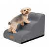 Escalier pour chien et chat en mousse haute densite et housse lavable 57x40x40cm gris - voonot.com