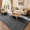 Tapis de salon poils ras doux antiderapant 240x340cm uni anthracite - voonot.com