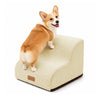 Escalier pour chien et chat en mousse haute densite et housse lavable 40x40x30cm beige - voonot.com