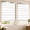 Lot de 2 Store enrouleur jour nuit double 90x150cm Blanc - voonot.com