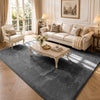 Tapis de salon poils ras doux antiderapant 200x300cm uni anthracite - voonot.com