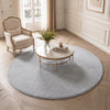Tapis de salon poils ras doux antiderapant ф160cm uni gris - voonot.com
