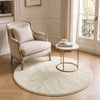 Tapis de salon poils ras doux antiderapant ф120cm uni beige - voonot.com