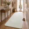 Tapis de salon poils ras doux antiderapant 80x200cm uni crème - voonot.com