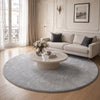 Tapis de salon poils ras doux antiderapant ф200cm uni gris - voonot.com