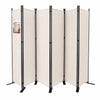 Paravent interieur separateur 6 panneaux autoportant pliable 340 x 30 x 164 cm Beige - voonot.com