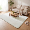 Tapis de salon poils ras doux antiderapant 140x200cm uni crème - voonot.com