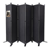 Paravent interieur separateur 6 panneaux autoportant pliable 340 x 30 x 164 cm Anthracite - voonot.com