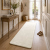 Tapis de salon poils ras doux antiderapant 60x180cm uni beige - voonot.com