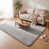 Tapis de salon poils ras doux antiderapant 140x200cm uni gris - voonot.com