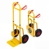 Diable pliant chariot de transport avec roue pneumatique charge 200kg jaune - voonot.com