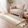 Tapis de salon poils ras doux antiderapant 80x150cm uni beige - voonot.com