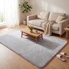 Tapis de salon poils ras doux antiderapant 160x230cm uni gris - voonot.com