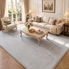 Tapis de salon poils ras doux antiderapant 240x340cm uni gris - voonot.com
