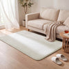 Tapis de salon poils ras doux antiderapant 120x160cm uni crème - voonot.com
