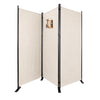 Paravent interieur separateur 3 panneaux autoportant pliable 262 x 30 x 173 cm Beige - voonot.com