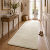 Tapis de salon poils ras doux antiderapant 80x200cm uni beige - voonot.com