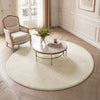 Tapis de salon poils ras doux antiderapant ф160cm uni beige - voonot.com