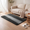 Tapis de salon poils ras doux antiderapant 80x150cm uni anthracite - voonot.com