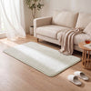 Tapis de salon poils ras doux antiderapant 80x150cm uni crème - voonot.com