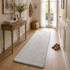Tapis de salon poils ras doux antiderapant 60x180cm uni gris - voonot.com