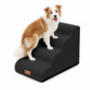 Escalier pour chien et chat en mousse haute densite et housse lavable 72x40x50cm noir - voonot.com