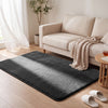 Tapis de salon poils ras doux antiderapant 120x160cm uni anthracite - voonot.com