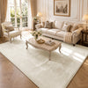 Tapis de salon poils ras doux antiderapant 200x300cm uni beige - voonot.com