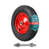 Roue gonflable robuste 4.80/4.00-8 pour chariot brouette alesage 20mm 400x85mm Rouge - voonot.com