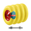 Lot de 4 Roue increvable 4.80/4.00-8 en PU pour brouette diable alesage 20mm 392x92 mm Jaune - voonot.com