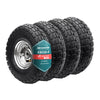 Lot de 4 Roue gonflable robuste 3.50-4 pour chariot brouette alesage 16mm 260x85mm metal - voonot.com