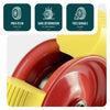 Lot de 4 Roue increvable 4.80/4.00-8 en PU pour brouette diable alesage 20mm 392x92 mm Jaune - voonot.com
