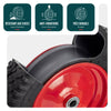 Lot de 4 Roue gonflable robuste 4.80/4.00-8 pour chariot brouette alesage 20mm 400x85mm Rouge - voonot.com