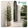 Lot de 4 Tuteur de jardin obelisque 194 cm en metal Noir - voonot.com