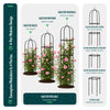 Lot de 4 Tuteur de jardin obelisque 194 cm en metal Noir - voonot.com