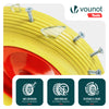 Lot de 4 Roue increvable 4.80/4.00-8 en PU pour brouette diable alesage 20mm 392x92 mm Jaune - voonot.com